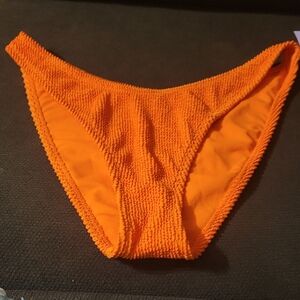 Wild Fable Textured Orange Bikini Bottom Sizr L